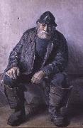 Michael Ancher Skagen Fisherman oil on canvas